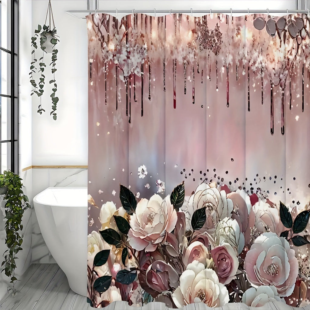 Art Flower Shower Curtain – Color 200cmx180cm