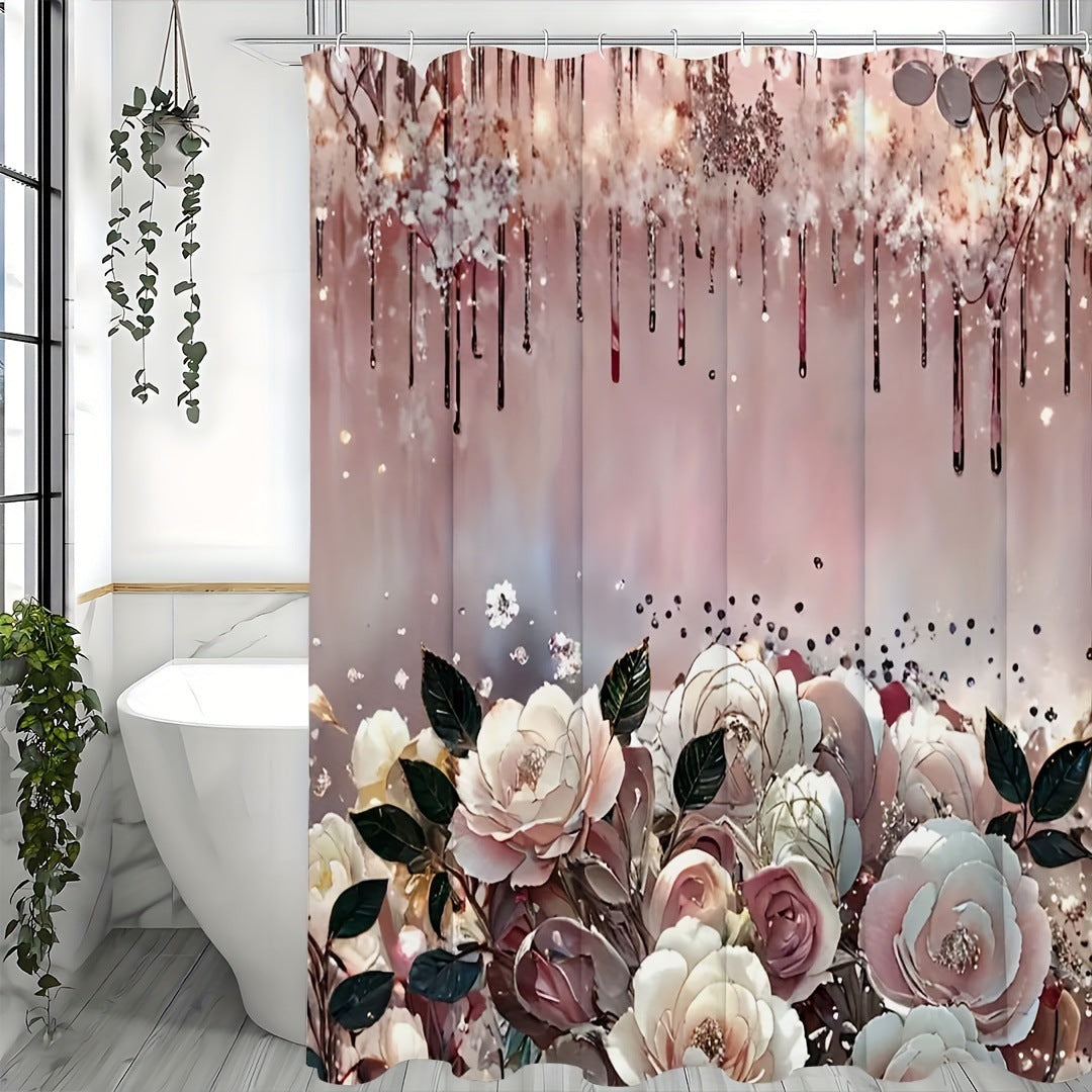 Art Flower Shower Curtain – Color 200cmx180cm