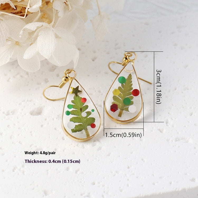 Women's Creative Handmade Dried Flower Earrings