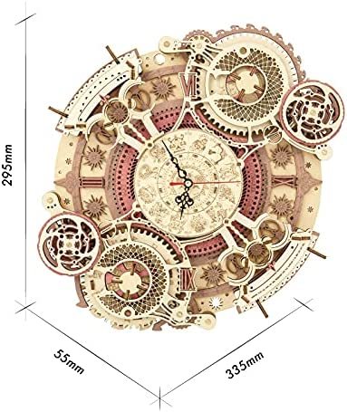 ROKR Zodiac Wooden Clock 3D Puzzle Kit – Functional Wall Art