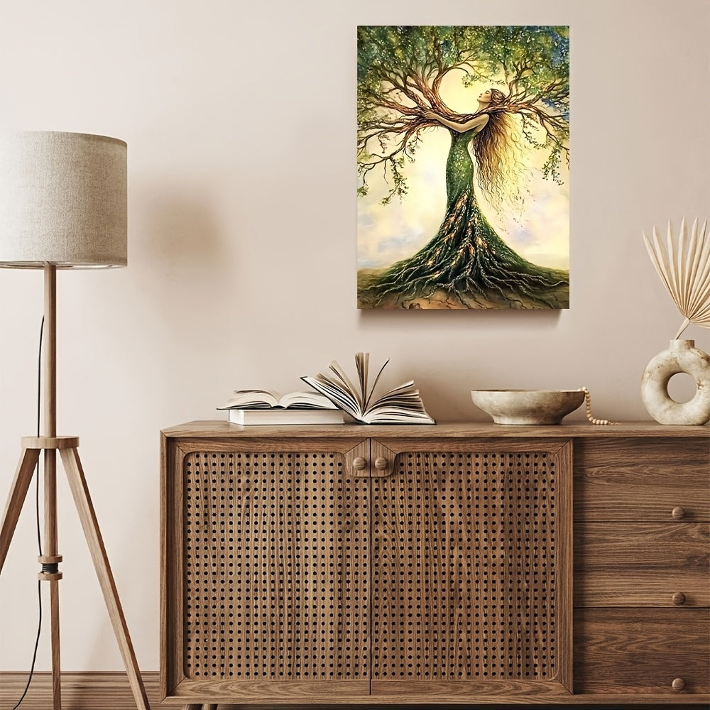 Tree of Life Canvas Wall Art – Nature-Inspired Framed Print – 24x18inch