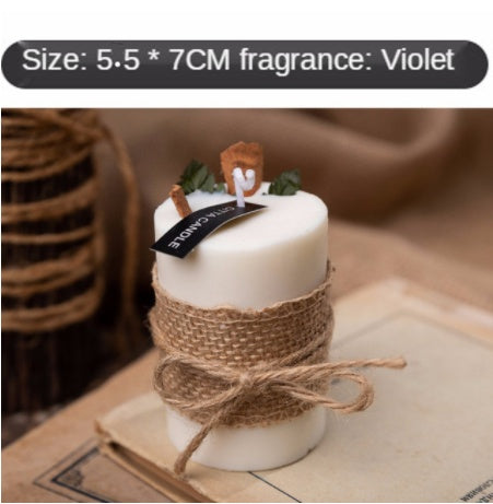 Rustic Burlap Scented Candles – Essential Oil Fragrance – C