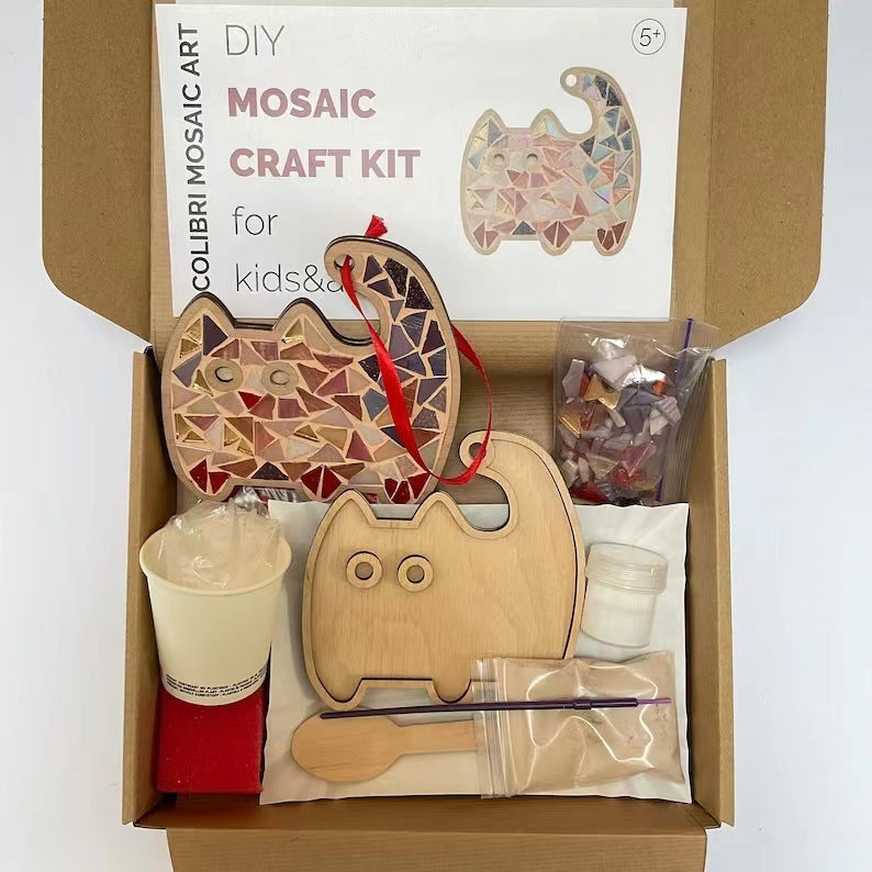 DIY Mosaic Craft Kit – Holiday Décor & Gifts – Flower Red 22x12x4cm