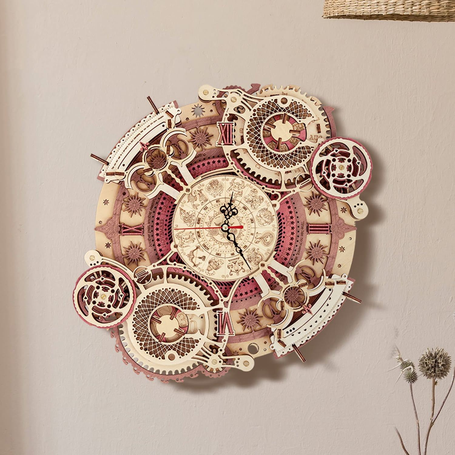 ROKR Zodiac Wooden Clock 3D Puzzle Kit – Functional Wall Art