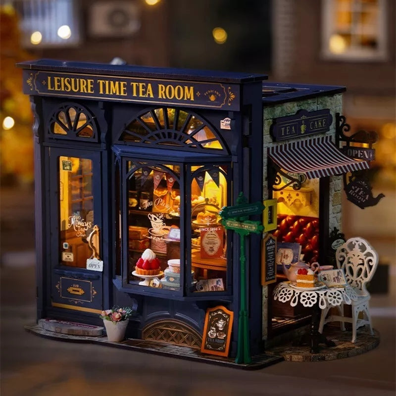 DIY Miniature Dollhouse Kit - Tea Room