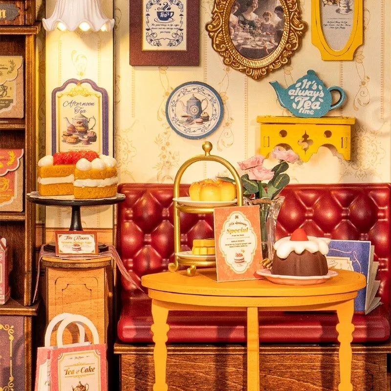 DIY Miniature Dollhouse Kit - Tea Room