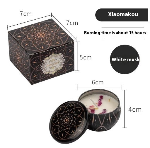 Dried Flower Fragrance Candle – Decorative Tin Gift Candle