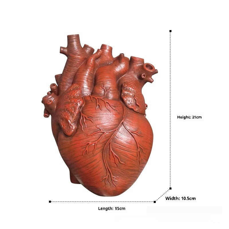 Anatomical Heart Vase – Nordic Style Sculpture Flower Pot