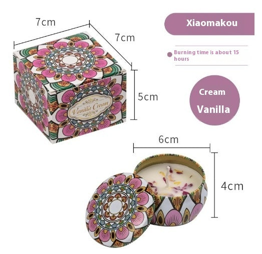 Dried Flower Fragrance Candle – Decorative Tin Gift Candle