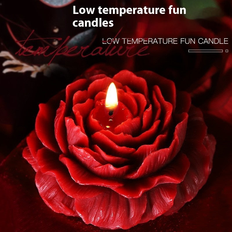 Rose Flower Fragrance Candle – Multiple Colors – Red Gilding