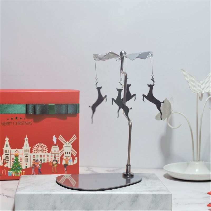 Rotating Candle Holder – Elegant Spinning Design – Silver Fairy