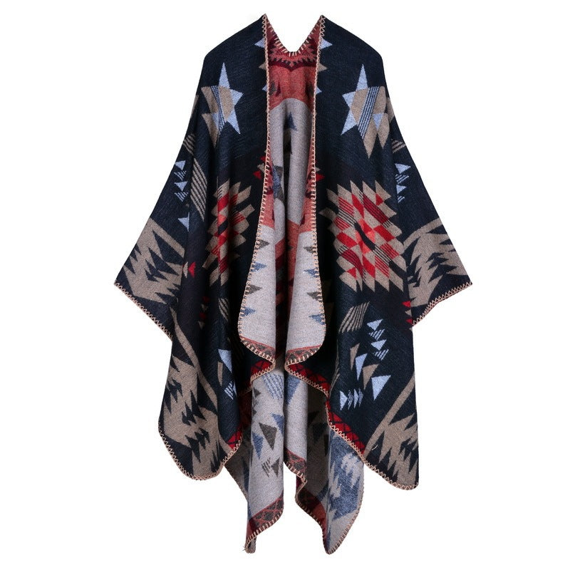 Autumn & Winter Versatile Lattice Travel Shawl