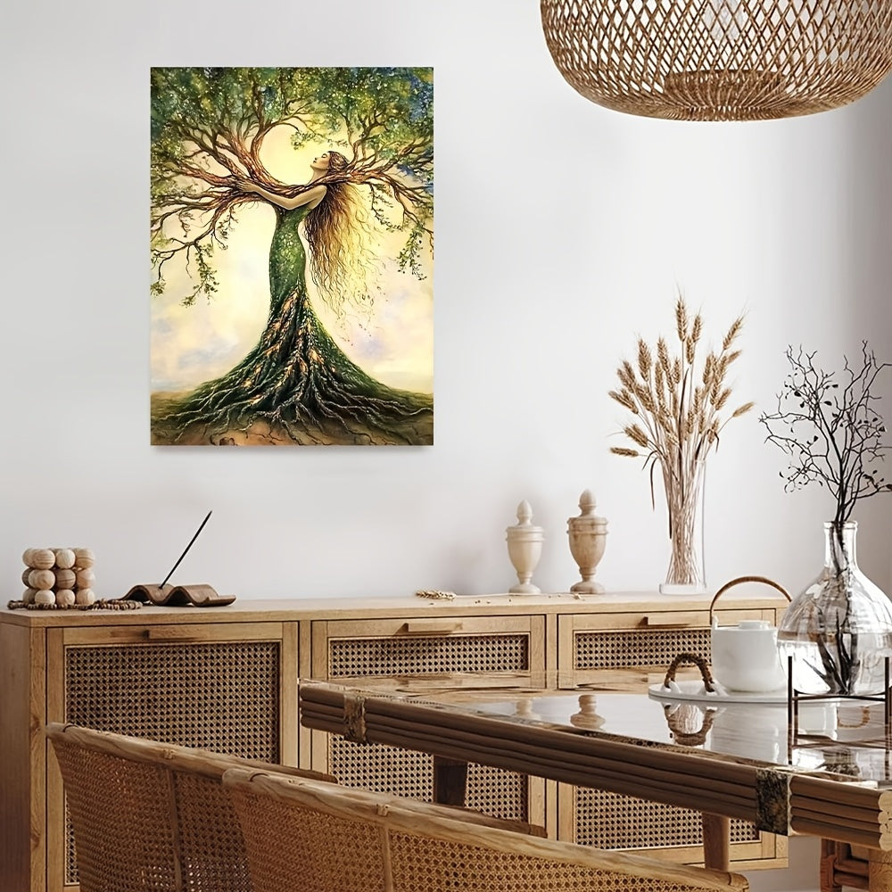 Tree of Life Canvas Wall Art – Nature-Inspired Framed Print – 32x24inch