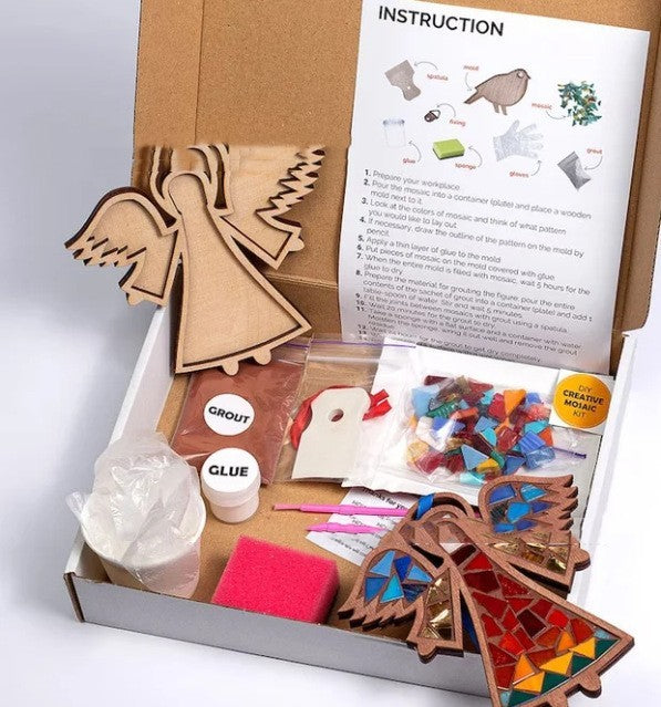 DIY Mosaic Craft Kit – Holiday Décor & Gifts – Cat 22x12x4cm