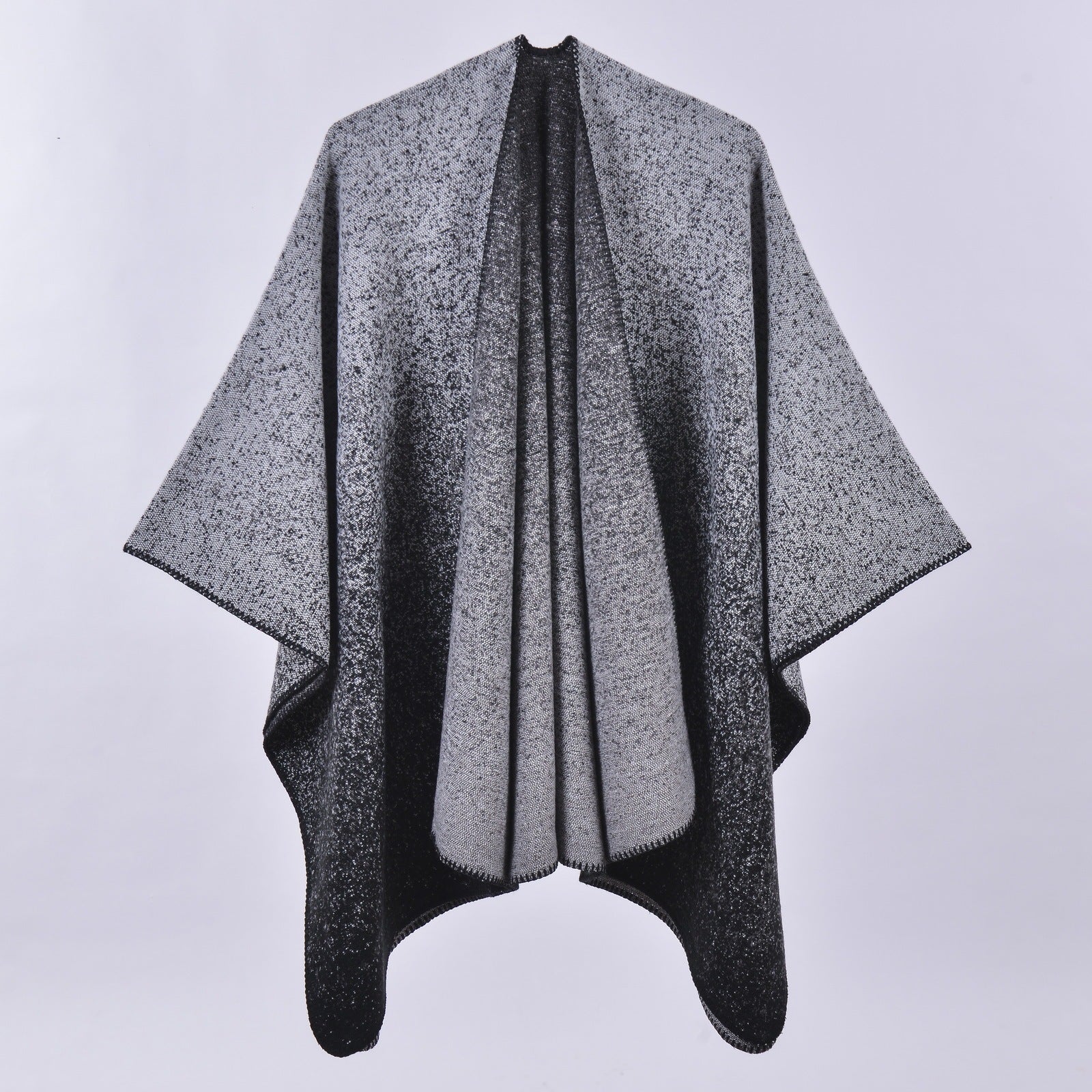 Autumn & Winter Versatile Lattice Travel Shawl – Mud Spot Navy Blue 130x150CM