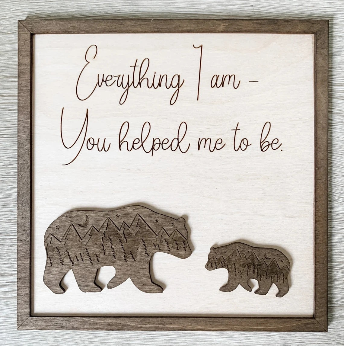 Wooden Animal Quote Plaque (8.6"x8.6") (22cm x 22cm) – Deer