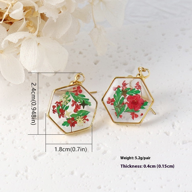 Women's Creative Handmade Dried Flower Earrings – Style 5