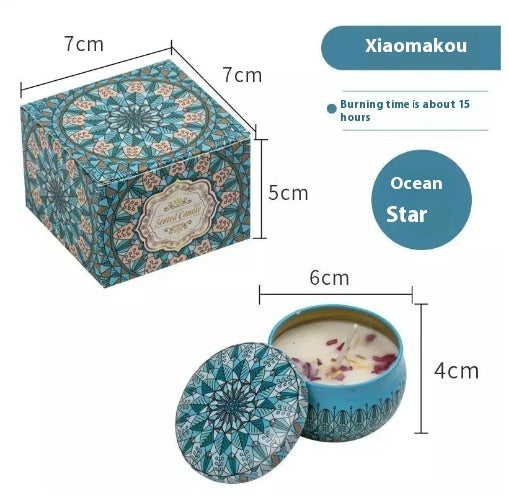 Dried Flower Fragrance Candle – Decorative Tin Gift Candle