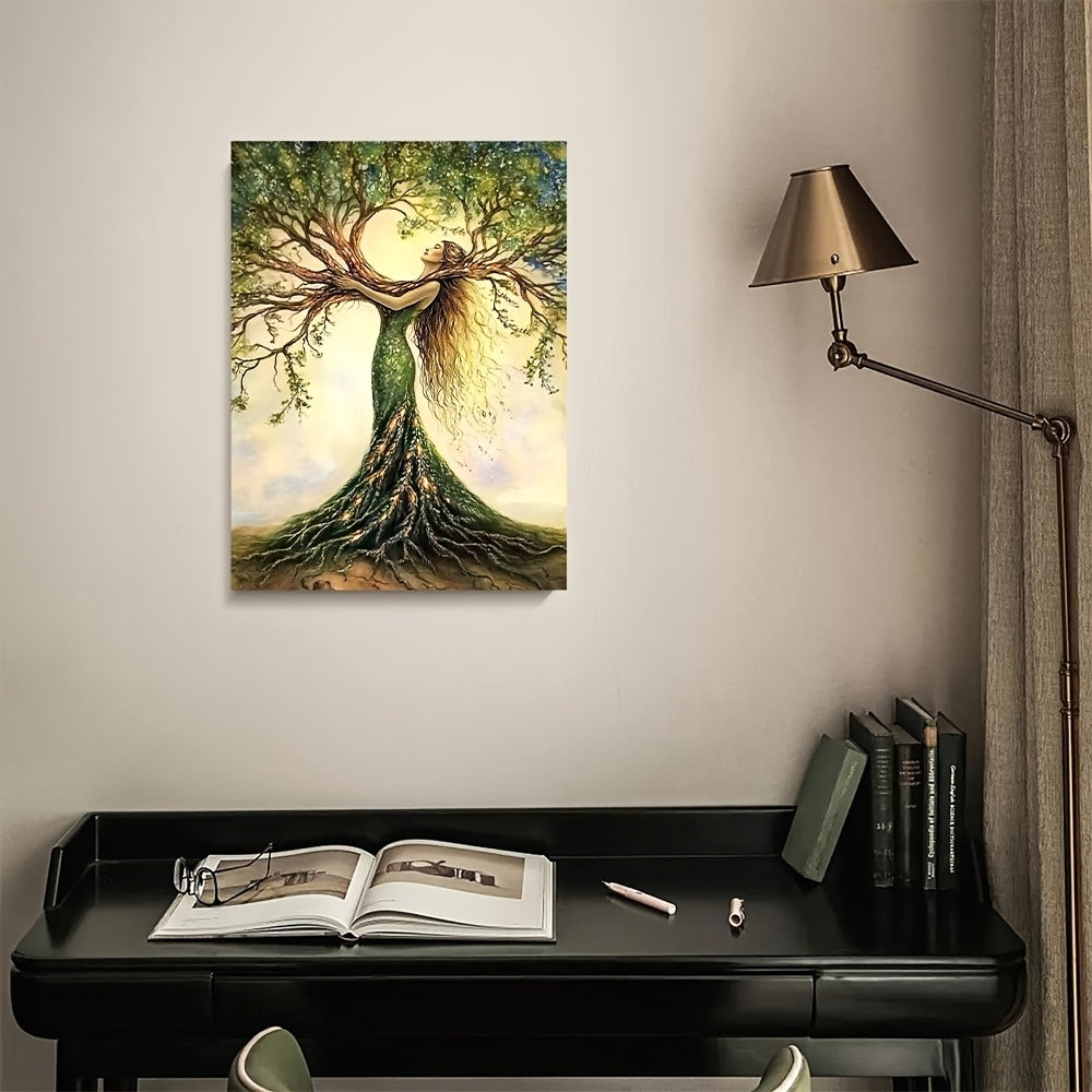 Tree of Life Canvas Wall Art – Nature-Inspired Framed Print – 32x16inch