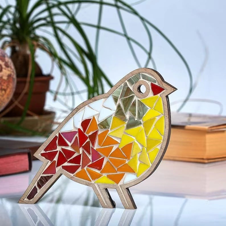 DIY Mosaic Craft Kit – Holiday Décor & Gifts – Bird Color 22x12x4cm