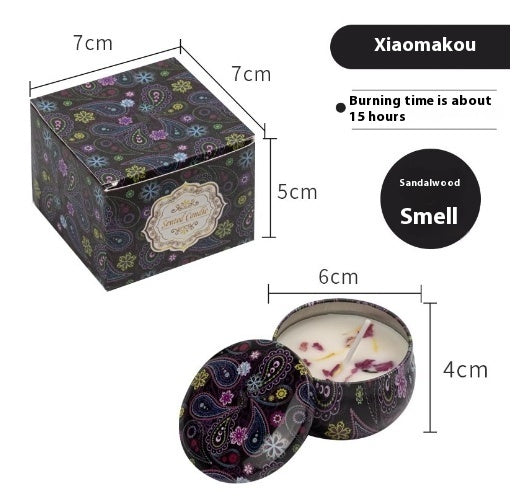 Dried Flower Fragrance Candle – Decorative Tin Gift Candle