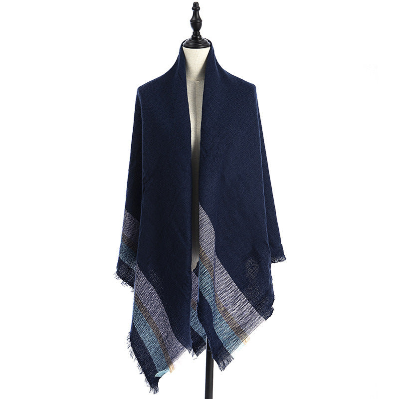 Women’s Cashmere-like Plaid Scarf Shawl – C5 140X140CM