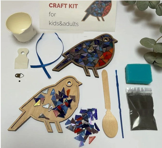DIY Mosaic Craft Kit – Holiday Décor & Gifts – Colorful Feather 22x12x4cm