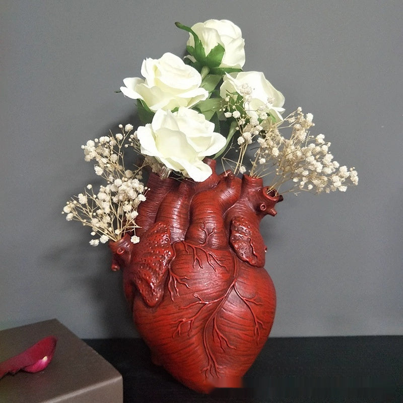 Anatomical Heart Vase – Nordic Style Sculpture Flower Pot