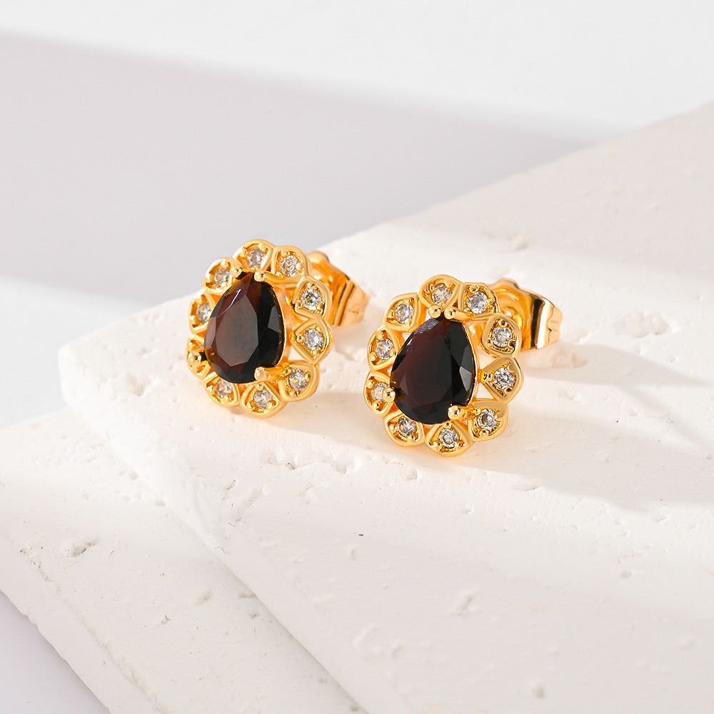 ✨ Fashion Multi-Color Zircon Stud Earrings ✨ – Blue