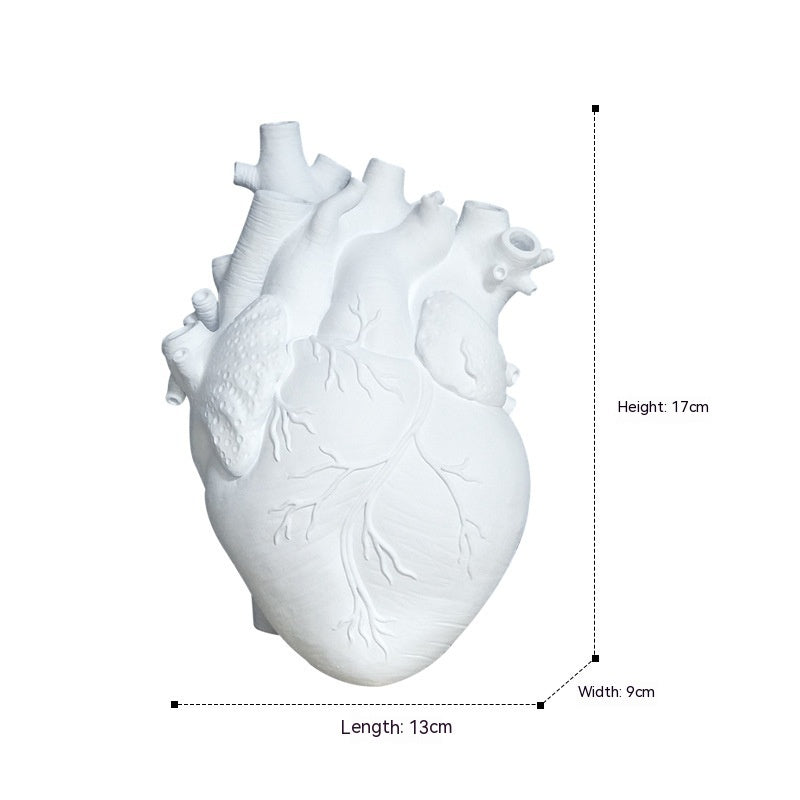 Anatomical Heart Vase – Nordic Style Sculpture Flower Pot