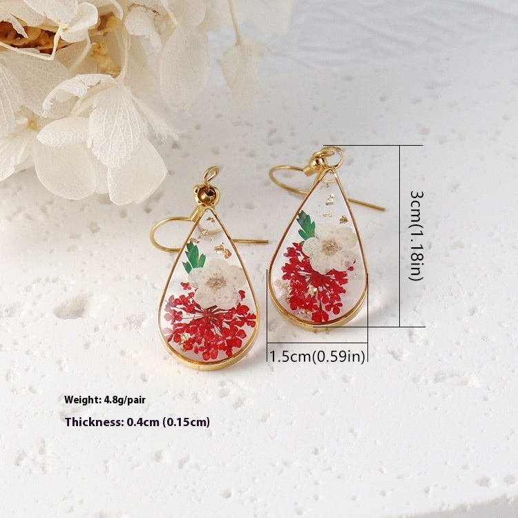 Women's Creative Handmade Dried Flower Earrings – Style 6