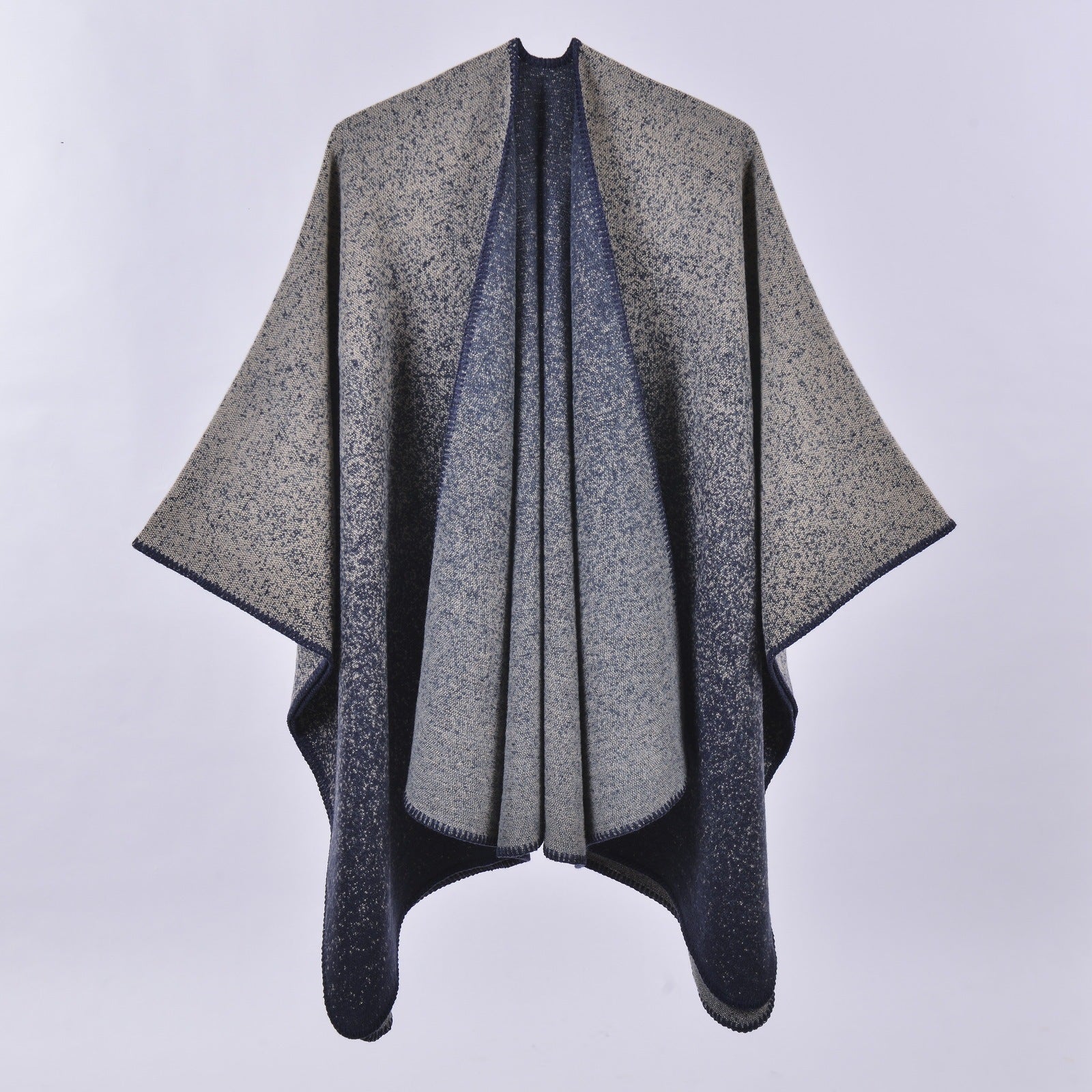 Autumn & Winter Versatile Lattice Travel Shawl – Tai Chi Floral Black 130x150CM
