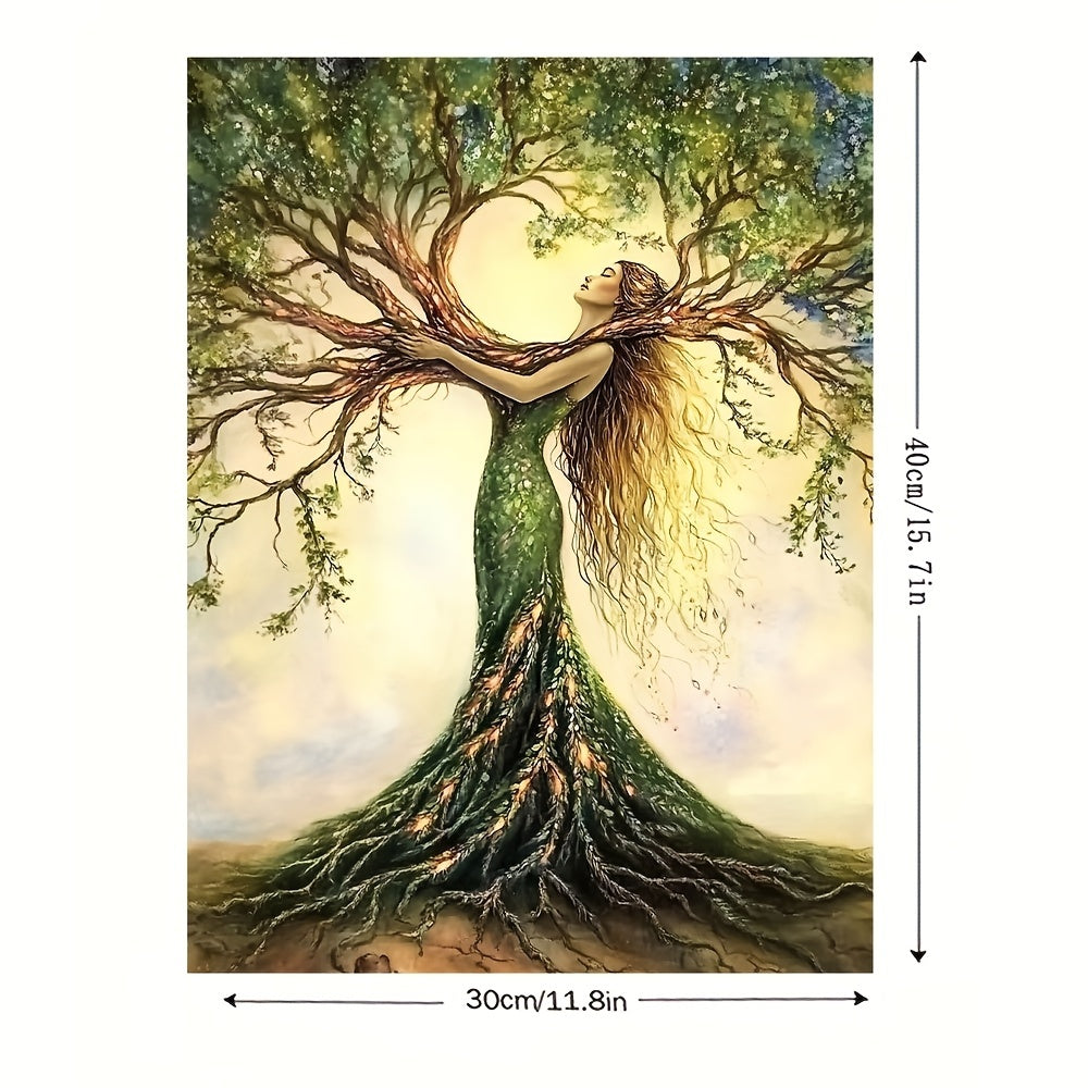 Tree of Life Canvas Wall Art – Nature-Inspired Framed Print – 16x12inch