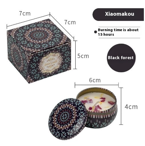 Dried Flower Fragrance Candle – Decorative Tin Gift Candle – 6 CmX4cm Color Box Packaging English Pear And Freesia
