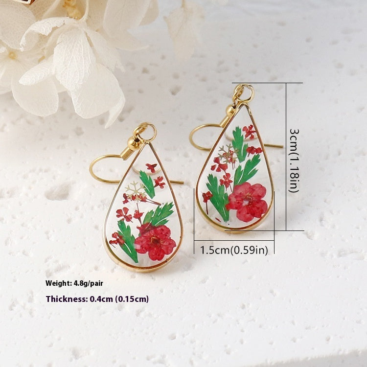 Women's Creative Handmade Dried Flower Earrings – Style 7