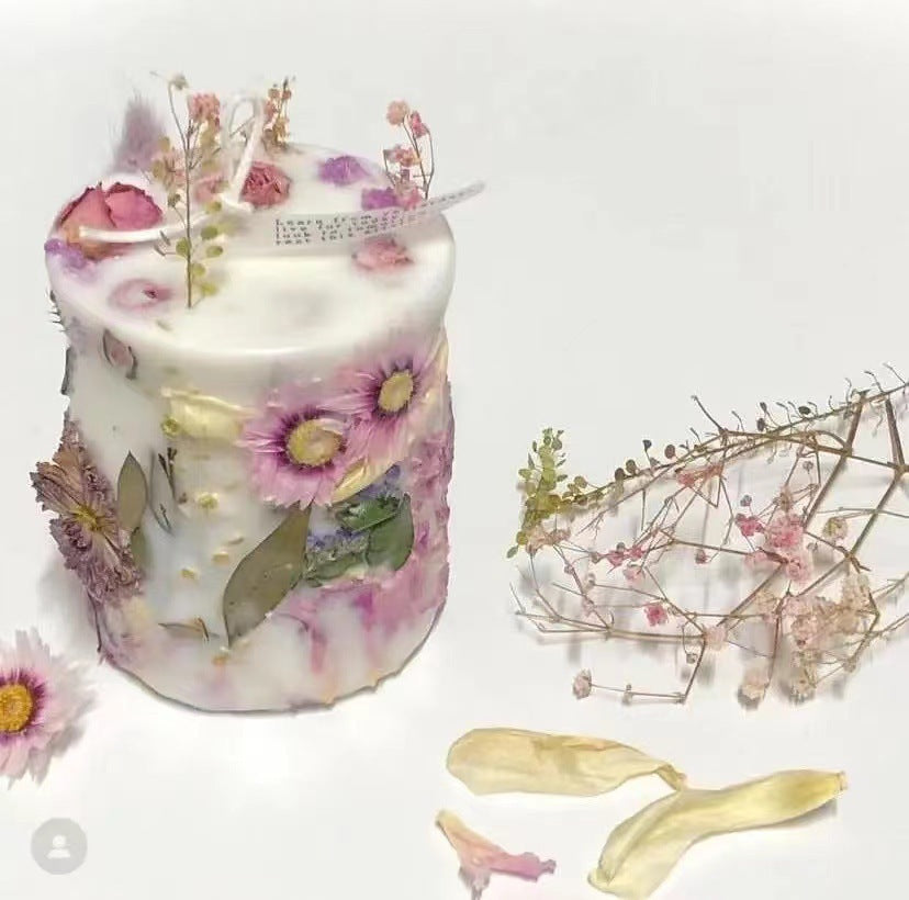 Dried Flower Rose Luxury Fragrance Décor Candle