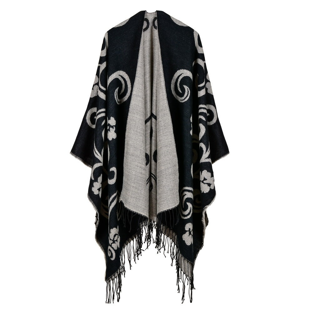Autumn & Winter Versatile Lattice Travel Shawl